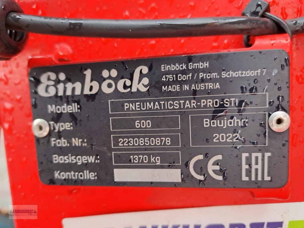 Striegel mit Nachsaateinrichtung des Typs Einböck PNEUMATICSTAR 600STI, Gebrauchtmaschine in Jever (Bild 5)