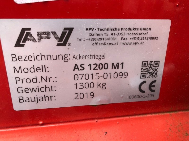 Striegel typu APV AS 1200 M1, Gebrauchtmaschine w Nauen (Zdjęcie 5)