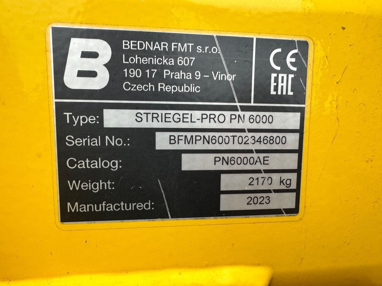 Striegel του τύπου Bednar Striegel Pro PN 6000, Gebrauchtmaschine σε Beelitz (Φωτογραφία 3)