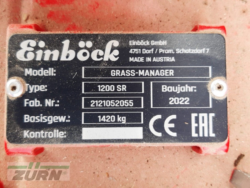 Striegel des Typs Einböck Gras Manager 1200 SR, Gebrauchtmaschine in Emskirchen (Bild 10)