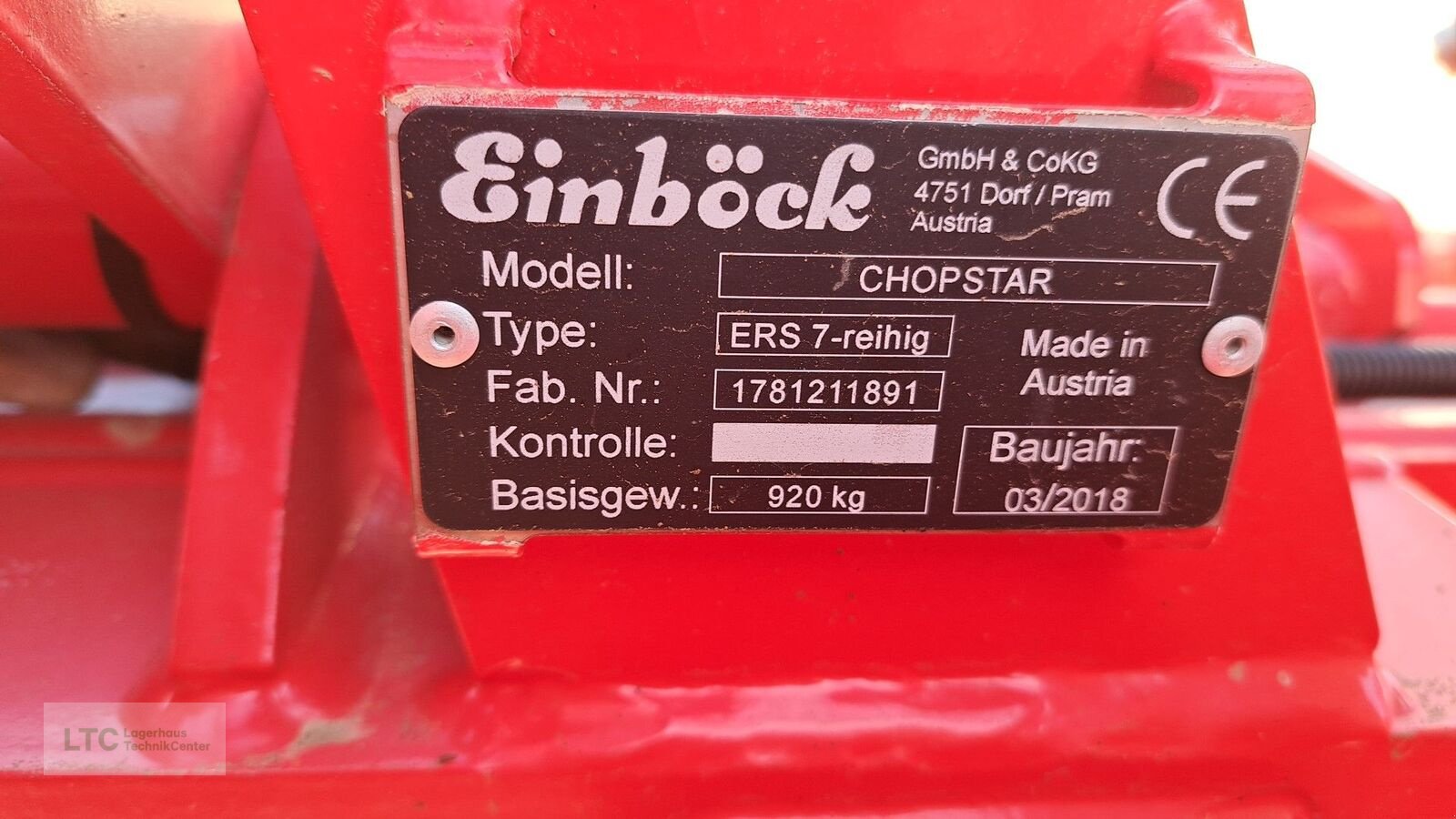 Striegel typu Einböck Hackgerät CHOPSTAR 5-90 EMS 6 Reihig + ROW-GUARD, Gebrauchtmaschine w Redlham (Zdjęcie 11)