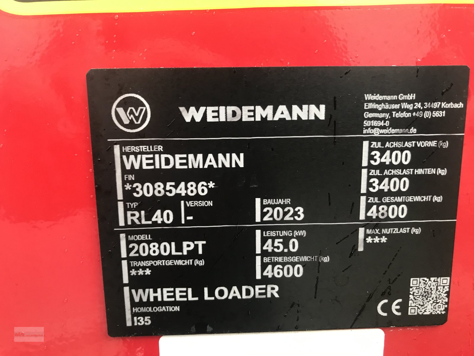 Teleradlader del tipo Weidemann  2080 LPT, Neumaschine en Mitterscheyern (Imagen 13)