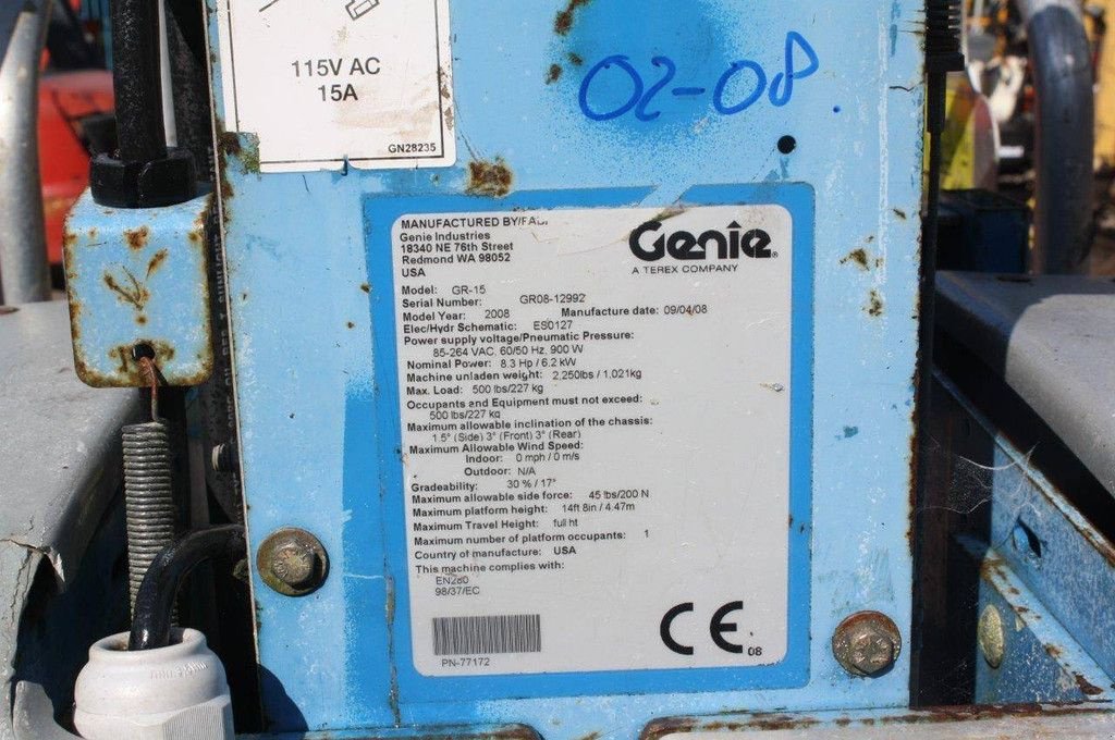 Teleskoparbeitsbühne des Typs Genie GR-15, Gebrauchtmaschine in Antwerpen (Bild 4)