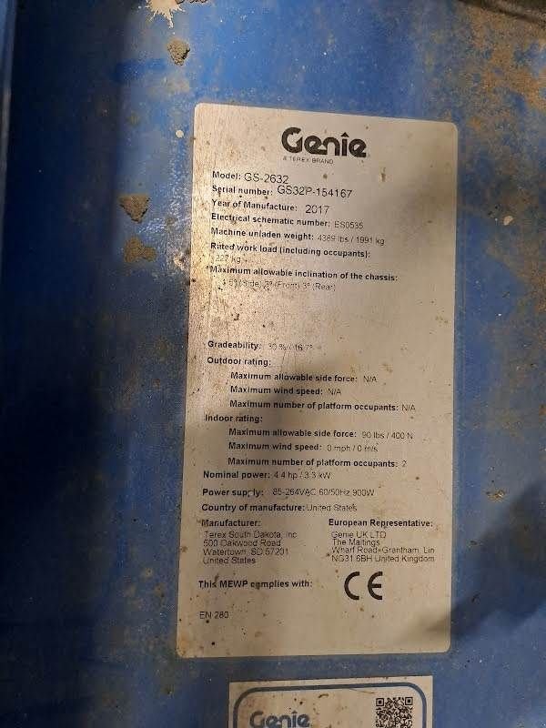 Teleskoparbeitsbühne del tipo Genie GS-2632, Gebrauchtmaschine en Waregem (Imagen 10)