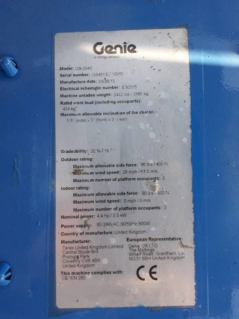 Teleskoparbeitsbühne tip Genie GS 2646, Gebrauchtmaschine in Sittard (Poză 11)