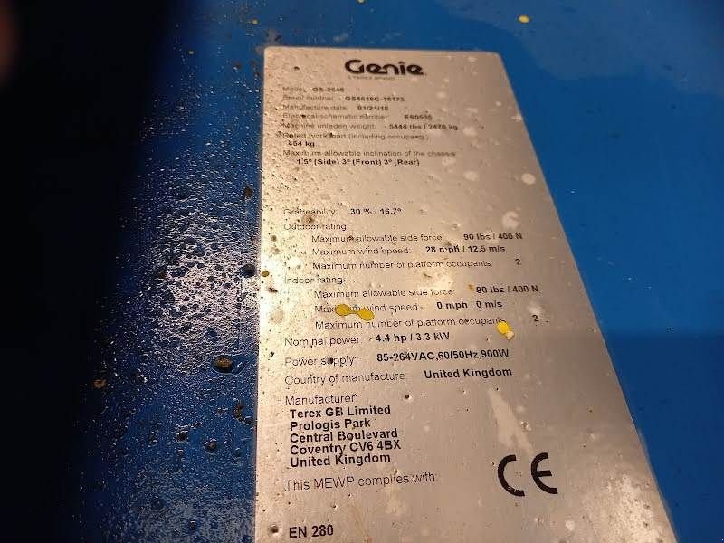 Teleskoparbeitsbühne a típus Genie GS-2646, Gebrauchtmaschine ekkor: Waregem (Kép 7)