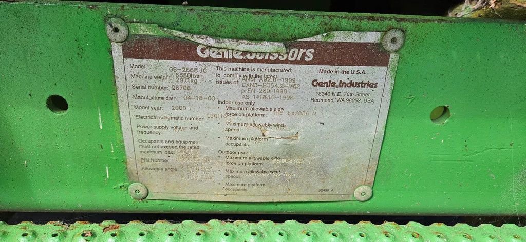 Teleskoparbeitsbühne des Typs Genie GS 2665 ic, Gebrauchtmaschine in Scharsterbrug (Bild 8)