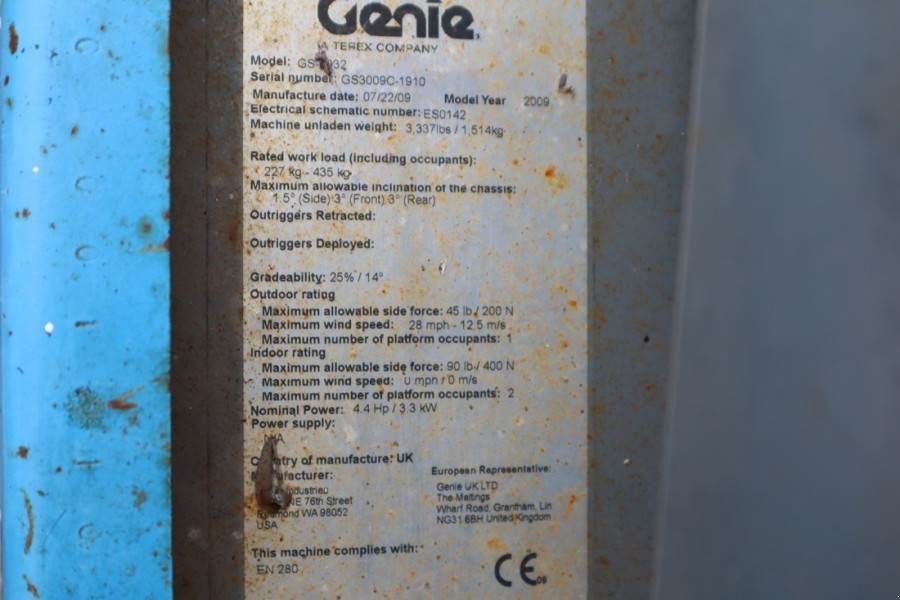 Teleskoparbeitsbühne του τύπου Genie GS1932 Electric, Working Height 7.8 m, 227kg Capac, Gebrauchtmaschine σε Groenlo (Φωτογραφία 5)