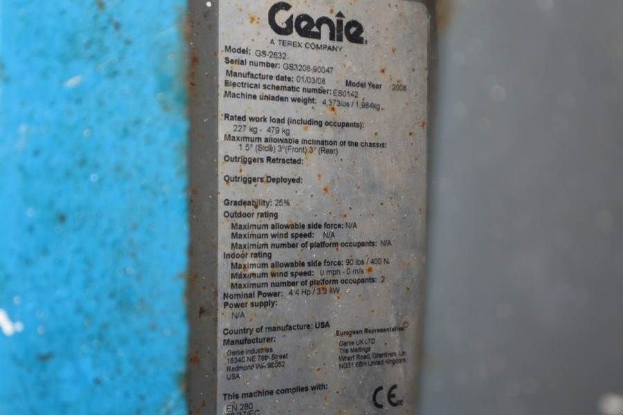 Teleskoparbeitsbühne tipa Genie GS2632 Electric, Working Height 10m, 227kg Capacit, Gebrauchtmaschine u Groenlo (Slika 8)