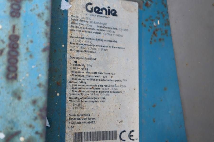 Teleskoparbeitsbühne tipa Genie GS2632 Electric, Working Height 10m, 227kg Capacit, Gebrauchtmaschine u Groenlo (Slika 7)