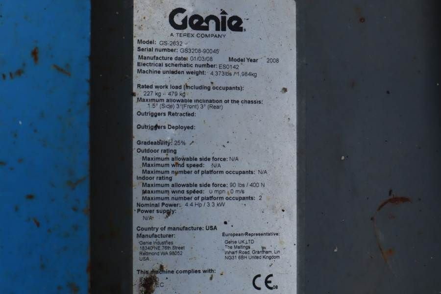 Teleskoparbeitsbühne типа Genie GS2632 Electric, Working Height 10m, 227kg Capacit, Gebrauchtmaschine в Groenlo (Фотография 8)