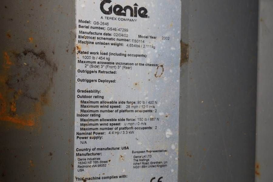 Teleskoparbeitsbühne tipa Genie GS2646 Electric, Working Height 9.80m, Capacity 45, Gebrauchtmaschine u Groenlo (Slika 7)