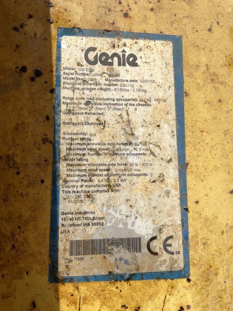 Teleskoparbeitsbühne tip Genie GS3246 Schaarhoogwerker Hoogwerker, Gebrauchtmaschine in Hedel (Poză 11)