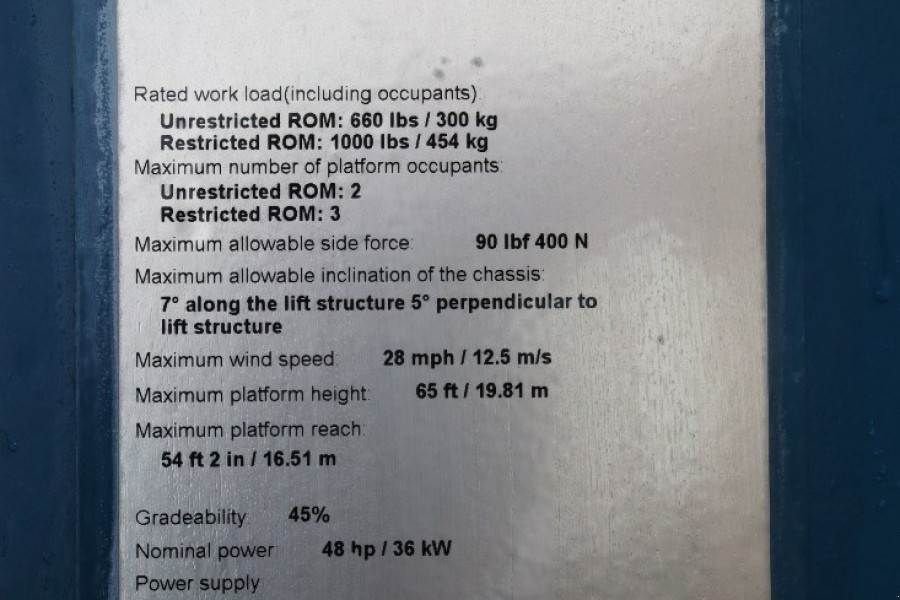 Teleskoparbeitsbühne от тип Genie S65XC Valid inspection, *Guarantee! Diesel, 4x4 Dr, Gebrauchtmaschine в Groenlo (Снимка 8)