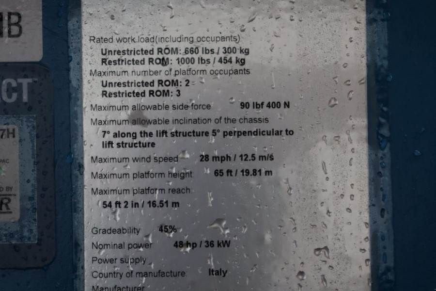 Teleskoparbeitsbühne a típus Genie S65XC Valid inspection, *Guarantee! Diesel, 4x4 Dr, Gebrauchtmaschine ekkor: Groenlo (Kép 7)