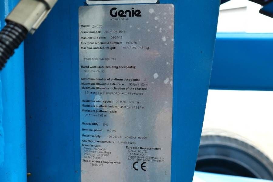 Teleskoparbeitsbühne del tipo Genie Z45/25BDE Hybrid Valid inspection, *Guarantee!, Hy, Gebrauchtmaschine en Groenlo (Imagen 7)