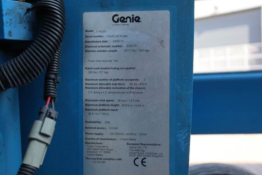 Teleskoparbeitsbühne des Typs Genie Z45/25J Bi-Energy Diesel / Battery, 4x2 Drive, 16m, Gebrauchtmaschine in Groenlo (Bild 7)