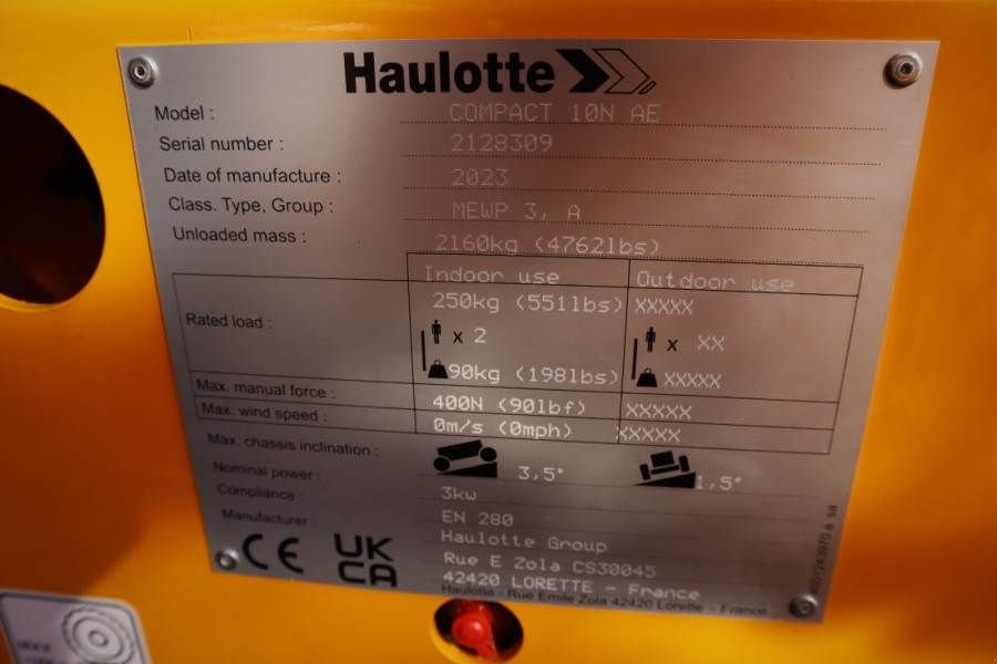 Teleskoparbeitsbühne του τύπου Haulotte Compact 10N Valid Iinspection, *Guarantee! 10m Wo, Gebrauchtmaschine σε Groenlo (Φωτογραφία 7)