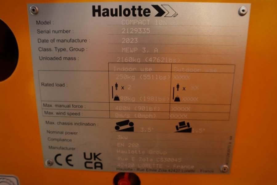 Teleskoparbeitsbühne του τύπου Haulotte Compact 10N Valid Iinspection, *Guarantee! 10m Wor, Gebrauchtmaschine σε Groenlo (Φωτογραφία 8)