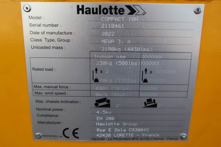 Teleskoparbeitsbühne του τύπου Haulotte Compact 10N Valid Iinspection, *Guarantee! 10m Wor, Gebrauchtmaschine σε Groenlo (Φωτογραφία 7)