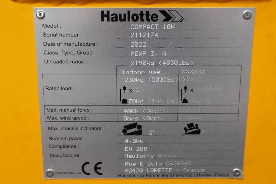 Teleskoparbeitsbühne του τύπου Haulotte Compact 10N Valid Iinspection, *Guarantee! 10m Wor, Gebrauchtmaschine σε Groenlo (Φωτογραφία 8)