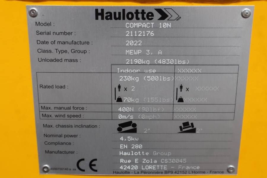 Teleskoparbeitsbühne of the type Haulotte Compact 10N Valid Iinspection, *Guarantee! 10m Wor, Gebrauchtmaschine in Groenlo (Picture 10)