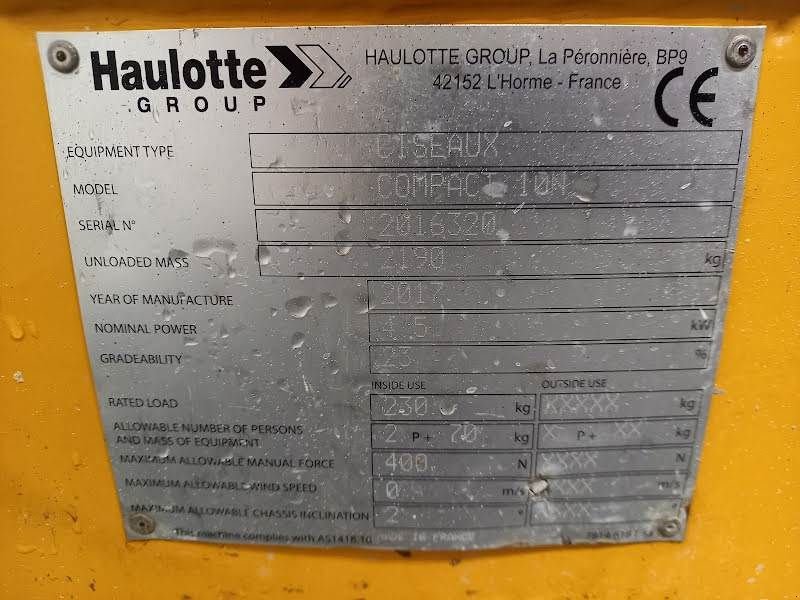 Teleskoparbeitsbühne tip Haulotte COMPACT 10N, Gebrauchtmaschine in Waregem (Poză 7)