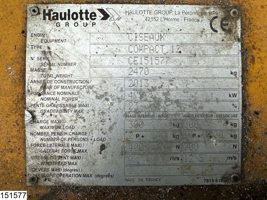 Teleskoparbeitsbühne des Typs Haulotte Compact 12 H 11.75 mtr, 300 KG, Gebrauchtmaschine in Ede (Bild 5)