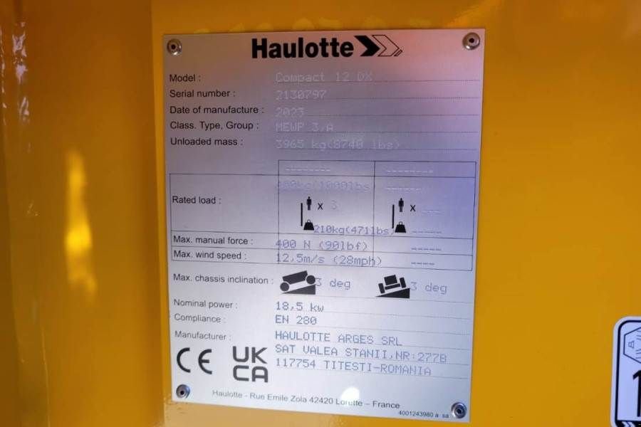 Teleskoparbeitsbühne του τύπου Haulotte Compact 12DX Valid Inspection, *Guarantee! Diesel,, Gebrauchtmaschine σε Groenlo (Φωτογραφία 11)