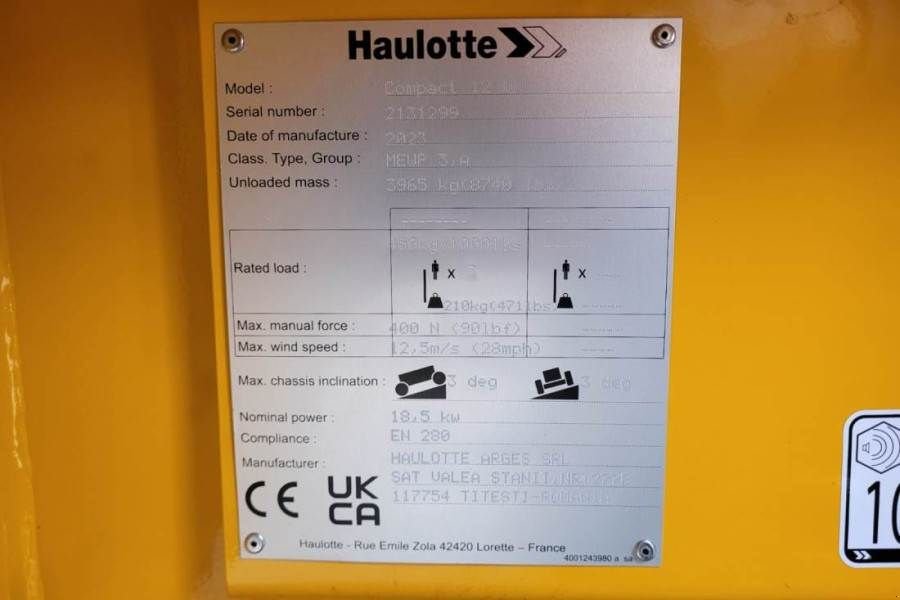 Teleskoparbeitsbühne of the type Haulotte Compact 12DX Valid Inspection, *Guarantee! Diesel,, Gebrauchtmaschine in Groenlo (Picture 7)