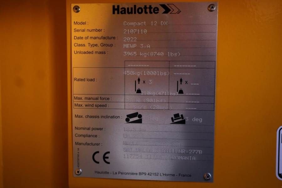 Teleskoparbeitsbühne del tipo Haulotte Compact 12DX Valid Inspection, *Guarantee! Diesel,, Gebrauchtmaschine en Groenlo (Imagen 7)