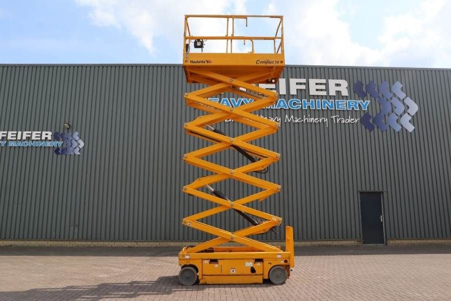 Teleskoparbeitsbühne del tipo Haulotte Compact 14 Electric, 14m Working Height, 350kg Cap, Gebrauchtmaschine In Groenlo (Immagine 3)