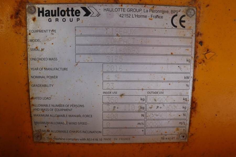 Teleskoparbeitsbühne του τύπου Haulotte Compact 14 Electric, 14m Working Height, 350kg Cap, Gebrauchtmaschine σε Groenlo (Φωτογραφία 7)