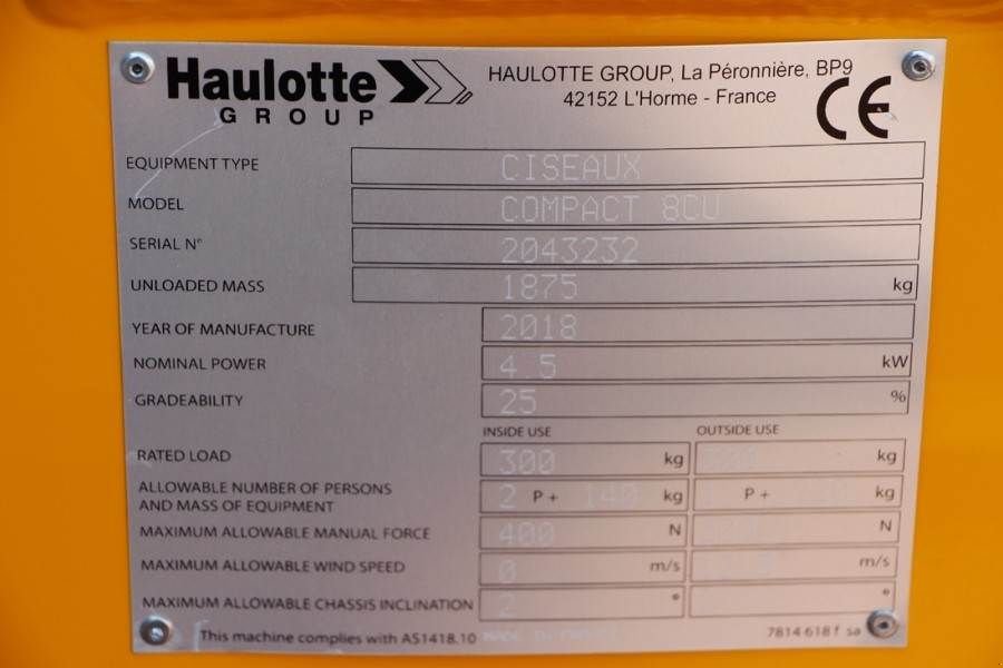 Teleskoparbeitsbühne του τύπου Haulotte Compact 8 Electric, 8.2 m Working Height, Non Mark, Gebrauchtmaschine σε Groenlo (Φωτογραφία 7)