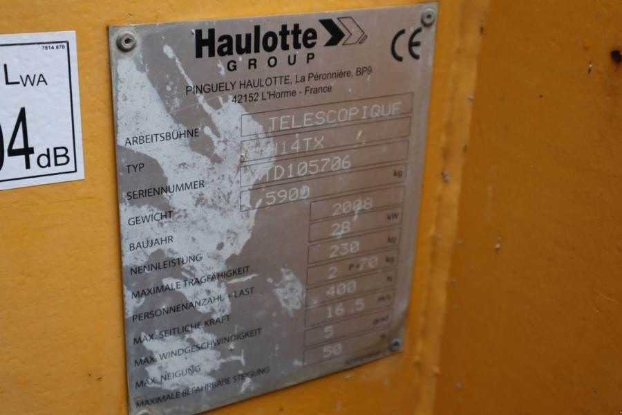 Teleskoparbeitsbühne του τύπου Haulotte H14TX Diesel, 4x4 Drive, 14,07m Working Height, 10, Gebrauchtmaschine σε Groenlo (Φωτογραφία 7)