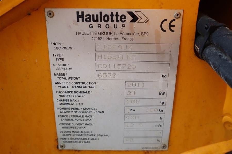 Teleskoparbeitsbühne от тип Haulotte H15SXL Diesel, 4x4 Drive, 15m Working Height, 500k, Gebrauchtmaschine в Groenlo (Снимка 8)