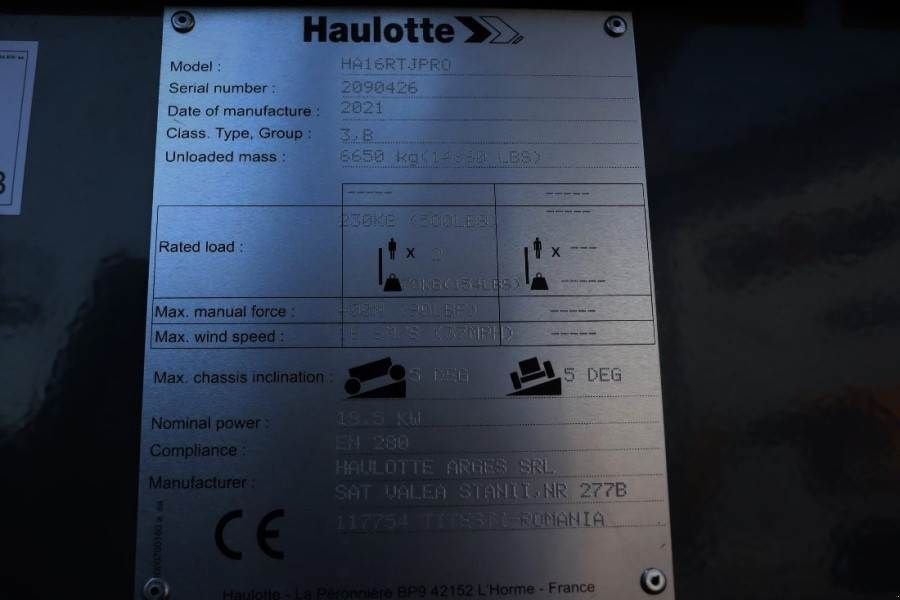 Teleskoparbeitsbühne του τύπου Haulotte HA16RTJ Pro NEW, Valid inspection, *Guarantee! Die, Gebrauchtmaschine σε Groenlo (Φωτογραφία 7)