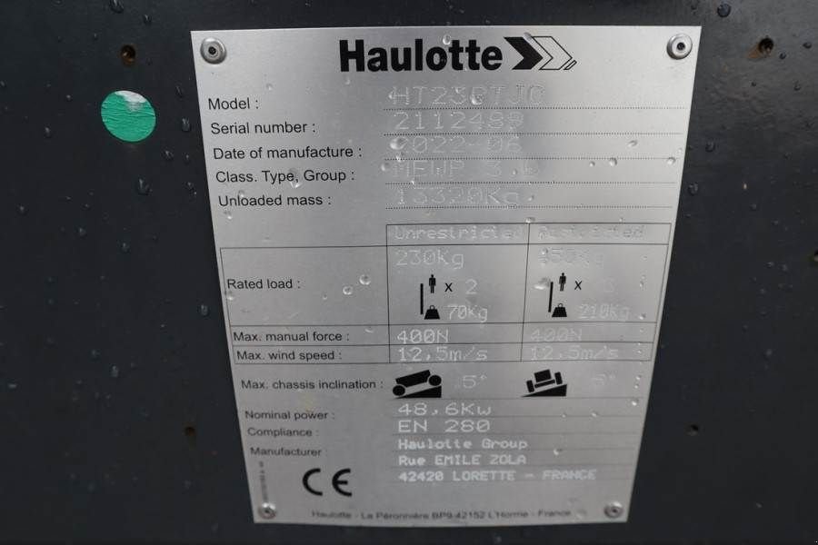 Teleskoparbeitsbühne Türe ait Haulotte HT23RTJ O Valid Inspection, *Guarantee! Diesel, 4x, Gebrauchtmaschine içinde Groenlo (resim 7)