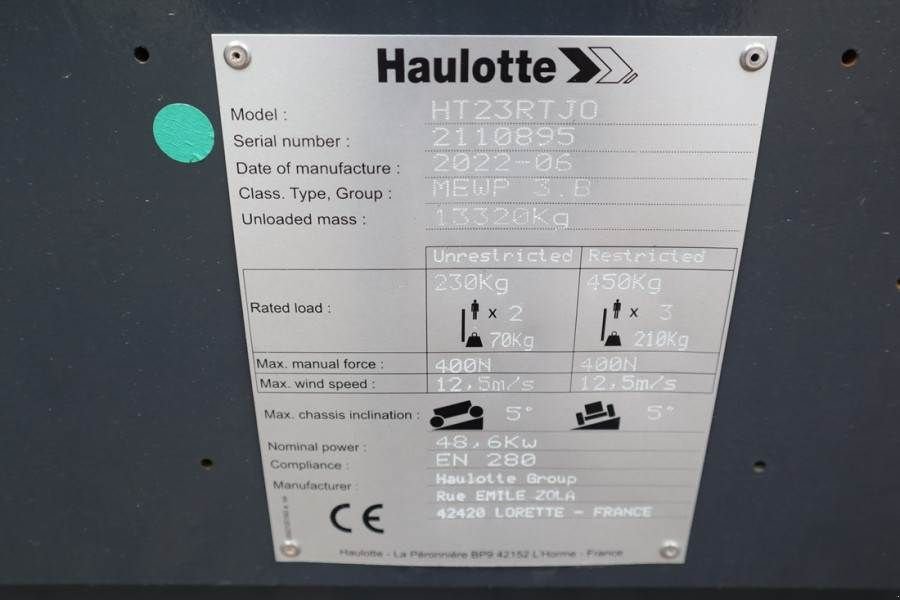 Teleskoparbeitsbühne от тип Haulotte HT23RTJ O Valid Inspection, *Guarantee! Diesel, 4x, Gebrauchtmaschine в Groenlo (Снимка 7)