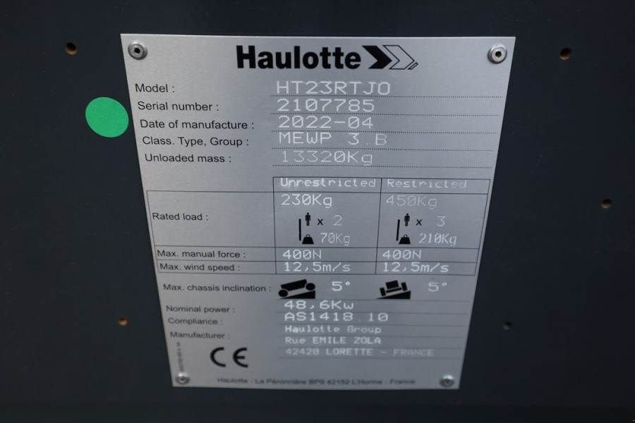 Teleskoparbeitsbühne от тип Haulotte HT23RTJ O Valid Inspection, *Guarantee! Diesel, 4x, Gebrauchtmaschine в Groenlo (Снимка 7)