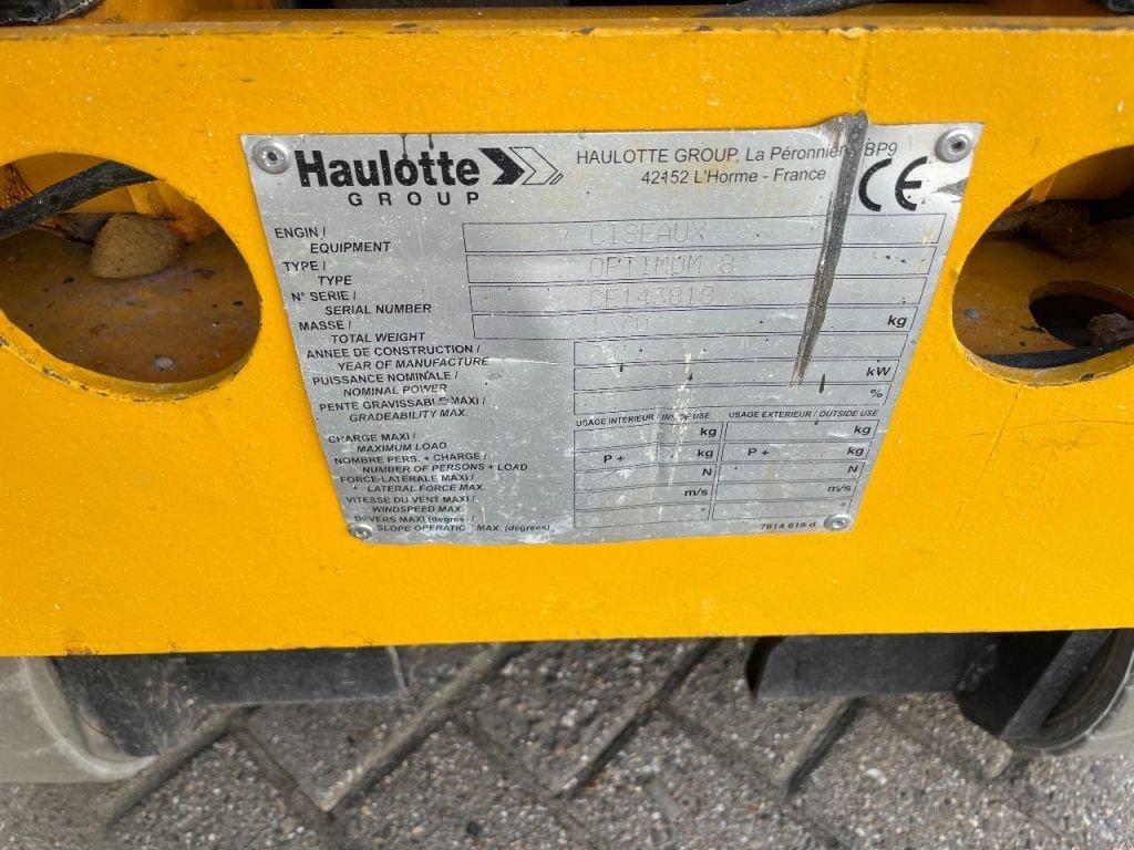 Teleskoparbeitsbühne du type Haulotte Optimum 8 Hoogwerker Schaarhoogwerker, Gebrauchtmaschine en Hedel (Photo 9)