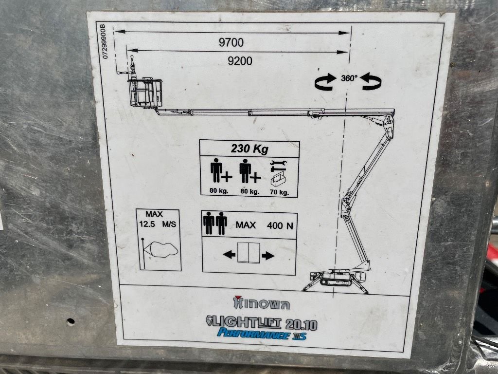 Teleskoparbeitsbühne Türe ait Hinowa Lightlift 20.10, Gebrauchtmaschine içinde WIJCHEN (resim 7)