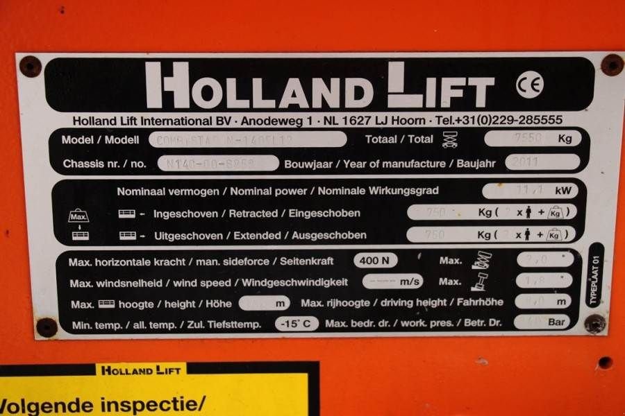 Teleskoparbeitsbühne del tipo Holland Lift Combistar N-140EL12 Valid inspection,, Gebrauchtmaschine en Groenlo (Imagen 7)