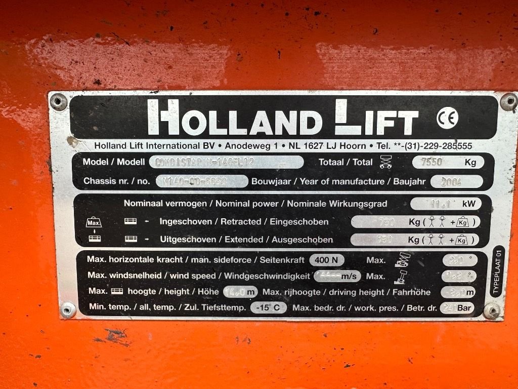 Teleskoparbeitsbühne tip Holland Lift Combistar N-140EL12, Gebrauchtmaschine in WIJCHEN (Poză 11)