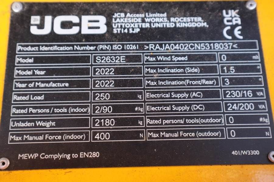 Teleskoparbeitsbühne Türe ait JCB S2632E Valid inspection, *Guarantee! New And Avail, Gebrauchtmaschine içinde Groenlo (resim 11)