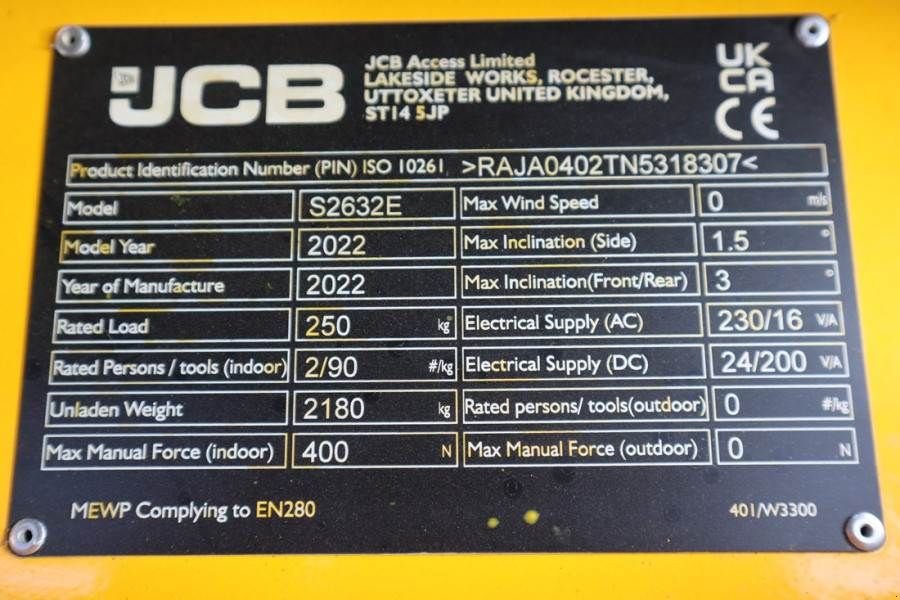 Teleskoparbeitsbühne del tipo JCB S2632E Valid inspection, *Guarantee! New And Avail, Gebrauchtmaschine en Groenlo (Imagen 11)