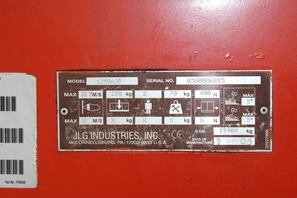 Teleskoparbeitsbühne del tipo JLG 1250 AJP, Gebrauchtmaschine en Rucphen (Imagen 8)