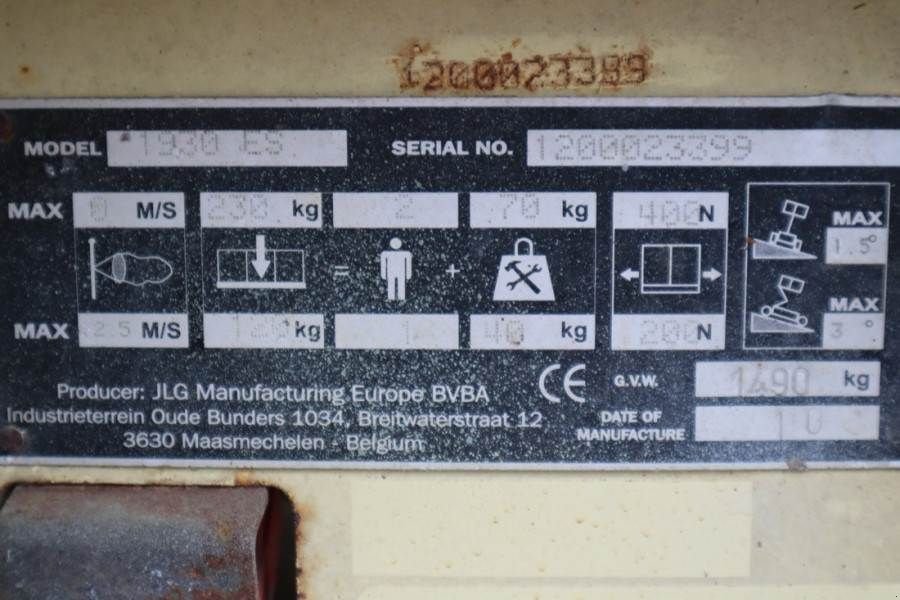 Teleskoparbeitsbühne Türe ait JLG 1930ES Electric, 7.72m Working Height, 227kg Capac, Gebrauchtmaschine içinde Groenlo (resim 7)