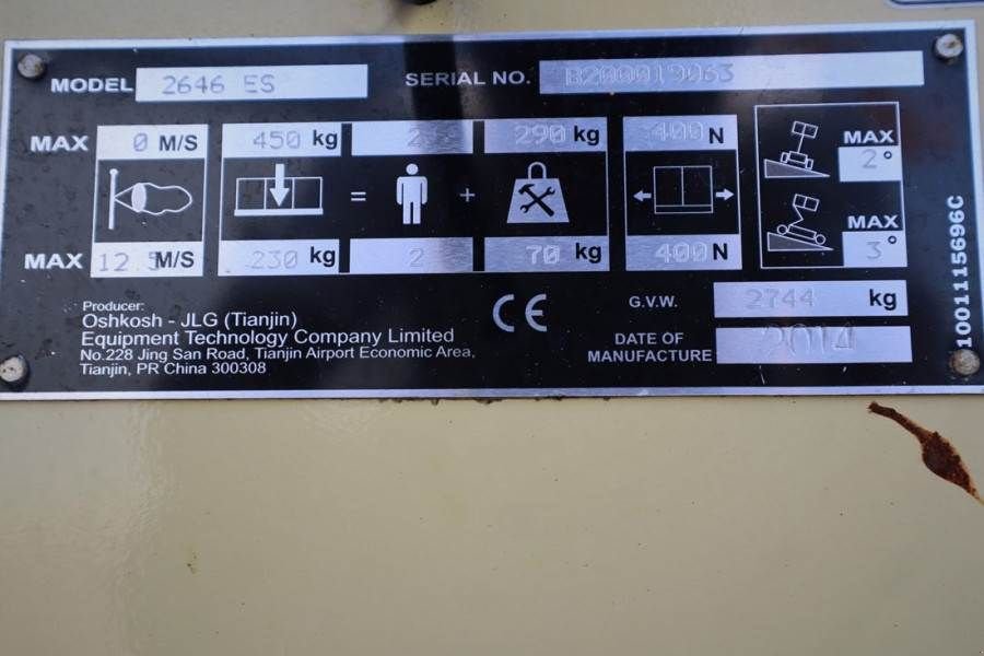 Teleskoparbeitsbühne tip JLG 2646ES Electric, 10m Working Height, 450kg Capacit, Gebrauchtmaschine in Groenlo (Poză 7)