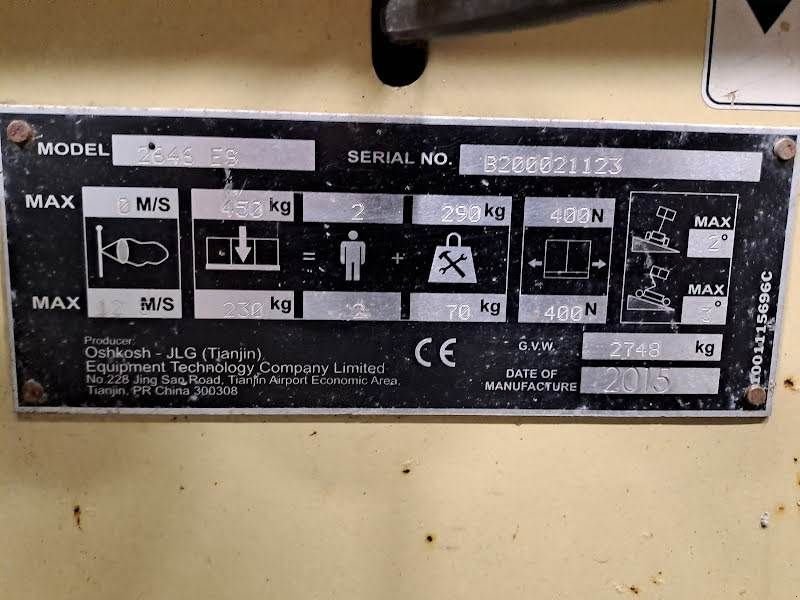 Teleskoparbeitsbühne Türe ait JLG 2646ES, Gebrauchtmaschine içinde Waregem (resim 5)